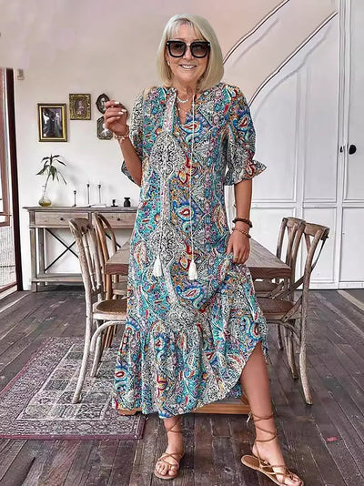 Gene - Luchtige Boho Midi Jurk