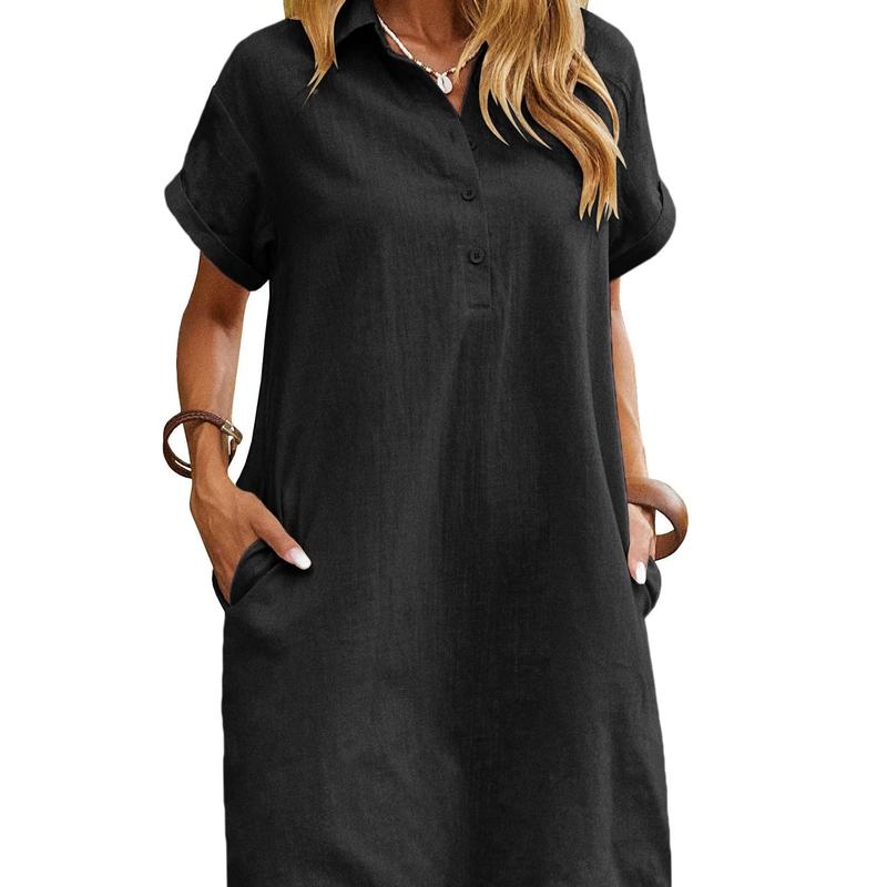 Maren - Casual Zomerjurk met Korte Mouwen