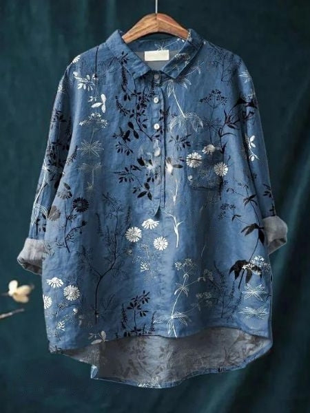 Lila - Elegante Bloemenblouse