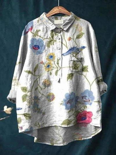 Lila - Elegante Bloemenblouse