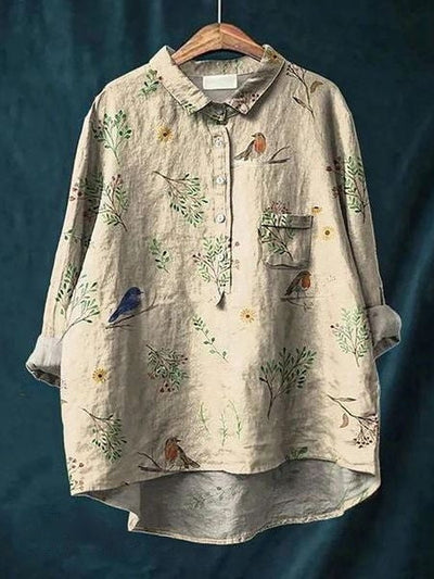 Lila - Elegante Bloemenblouse