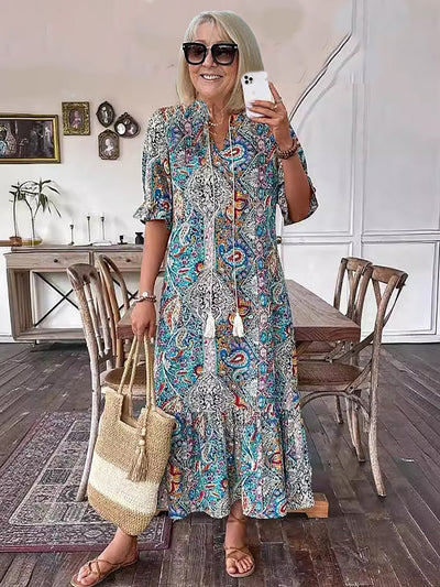 Gene - Luchtige Boho Midi Jurk