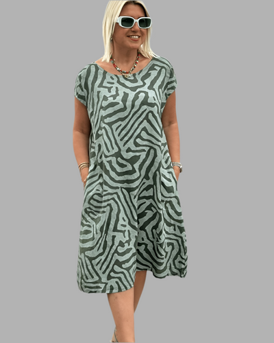 Nelia - Zebra-print Zomerjurk