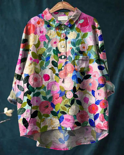 Lila - Elegante Bloemenblouse