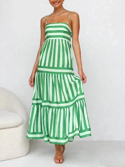 Vanessa - Elegante Gestreepte Jurk