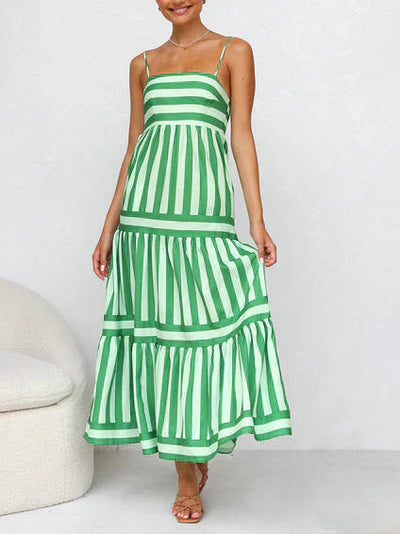 Vanessa - Elegante Gestreepte Jurk