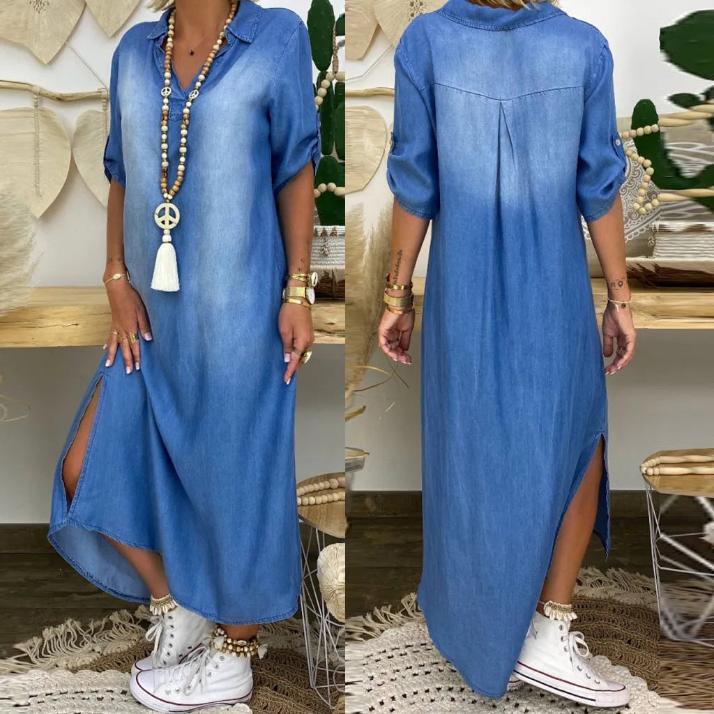 Lea - Casual Denim Jurk