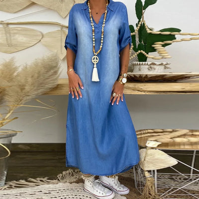 Lea - Lange Denim Jurk