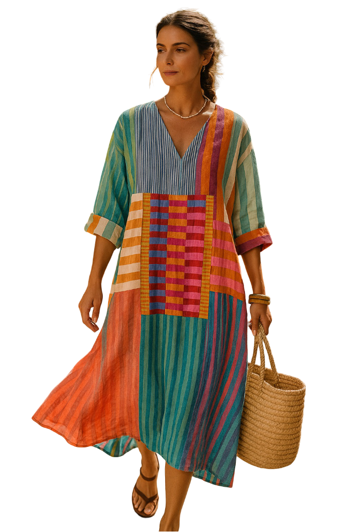 Lia - Elegante geometrische jurk