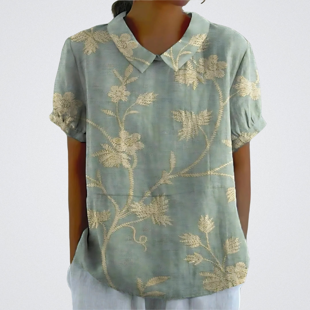 Sofia - Ademend Patroon Blouse