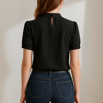 Inge - Elegante Plissé Blouse