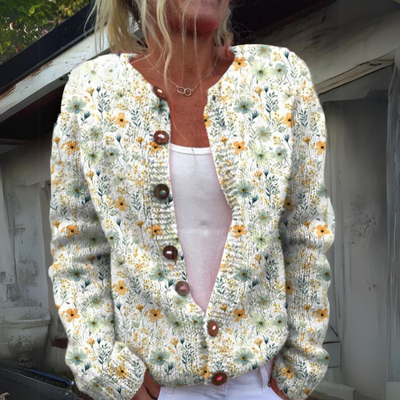 Amelie - Elegante Bloemen Cardigan