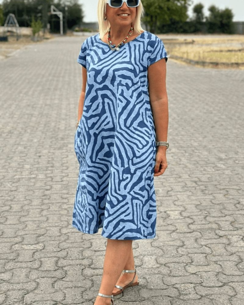 Nelia - Zebra-print Zomerjurk