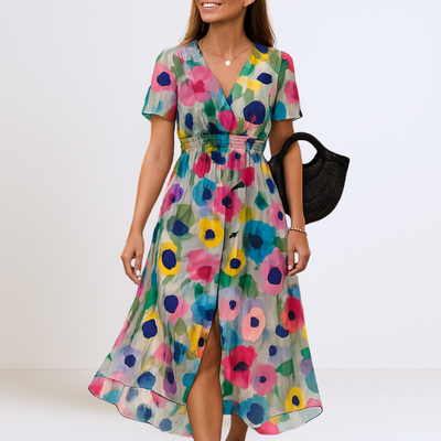 Bianca - Elegante Maxi Jurk met V-hals