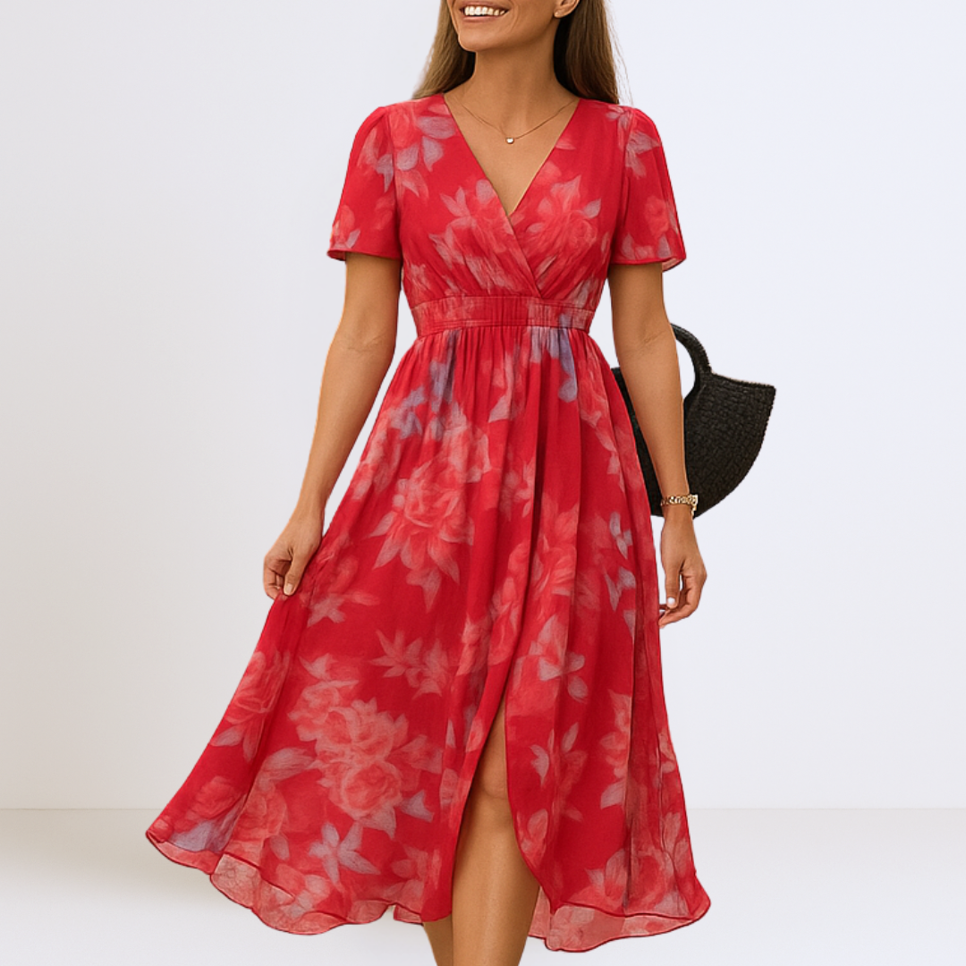 Bianca - Elegante Maxi Jurk met V-hals
