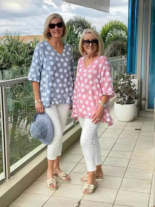 Camilia - Luchtige V-hals Blouse