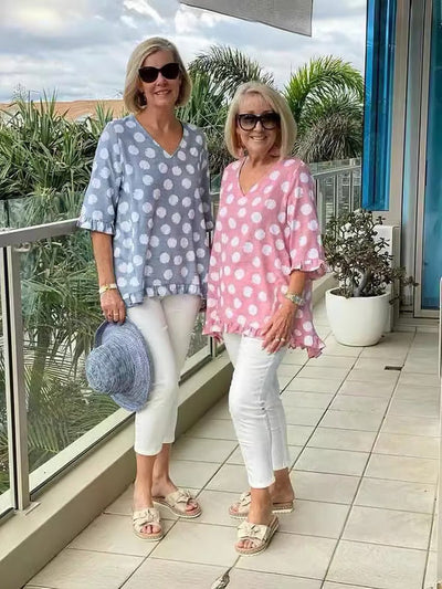 Camilia - Luchtige V-hals Blouse