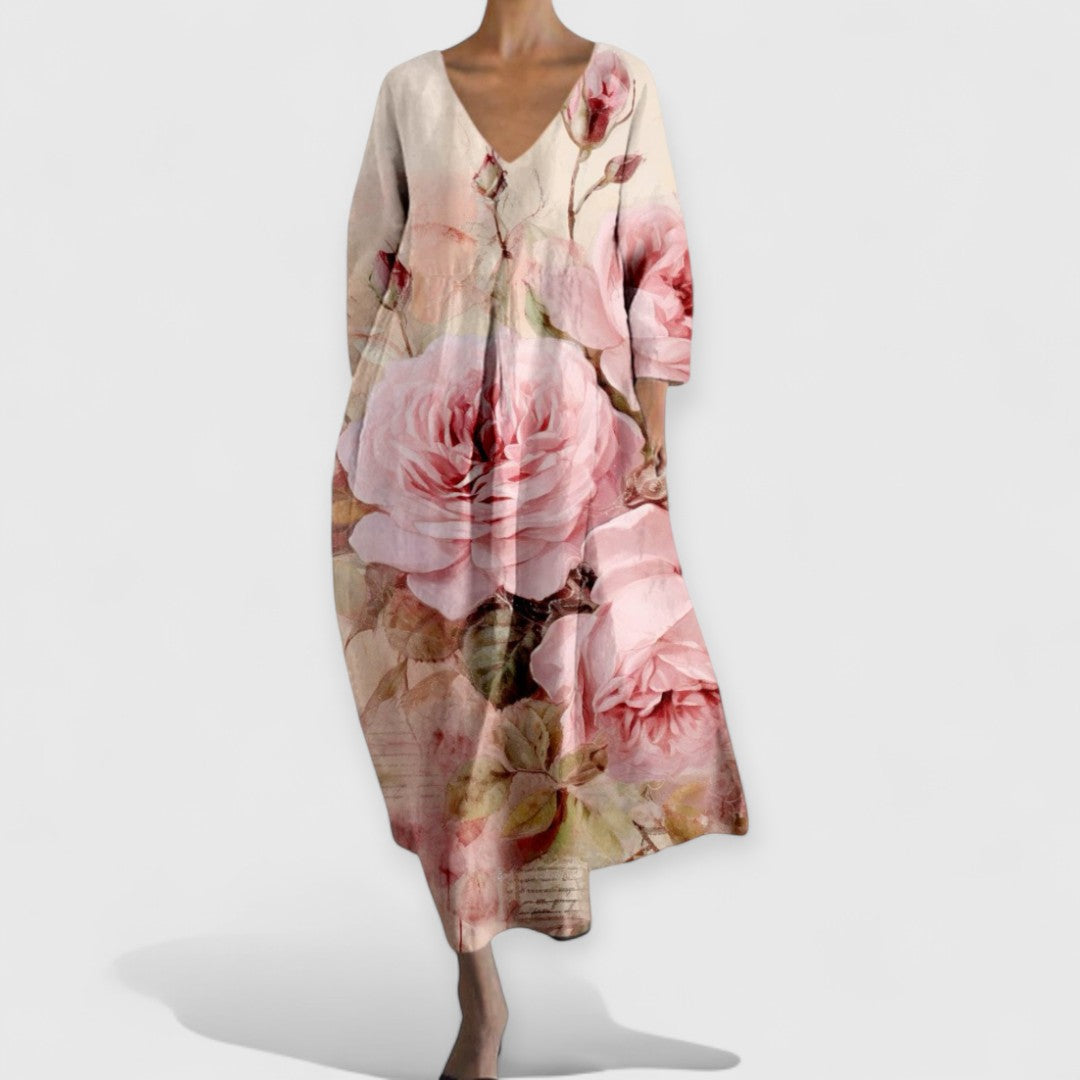 Flora - Elegante V-Hals Jurk