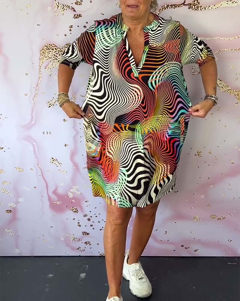 Ria - Elegante V-kleurige Jurk