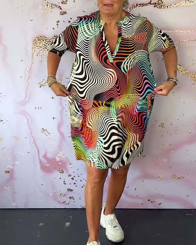 Ria - Elegante V-kleurige Jurk