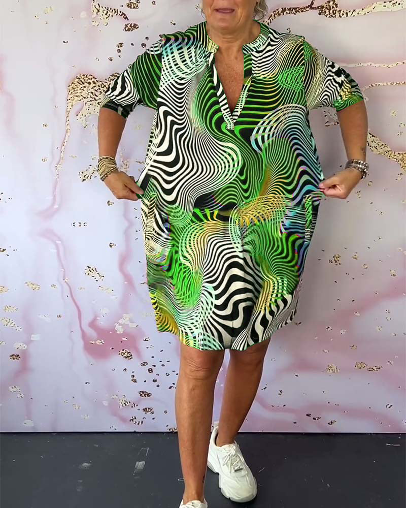 Ria - Elegante V-kleurige Jurk