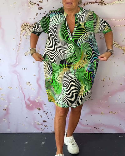 Ria - Elegante V-kleurige Jurk