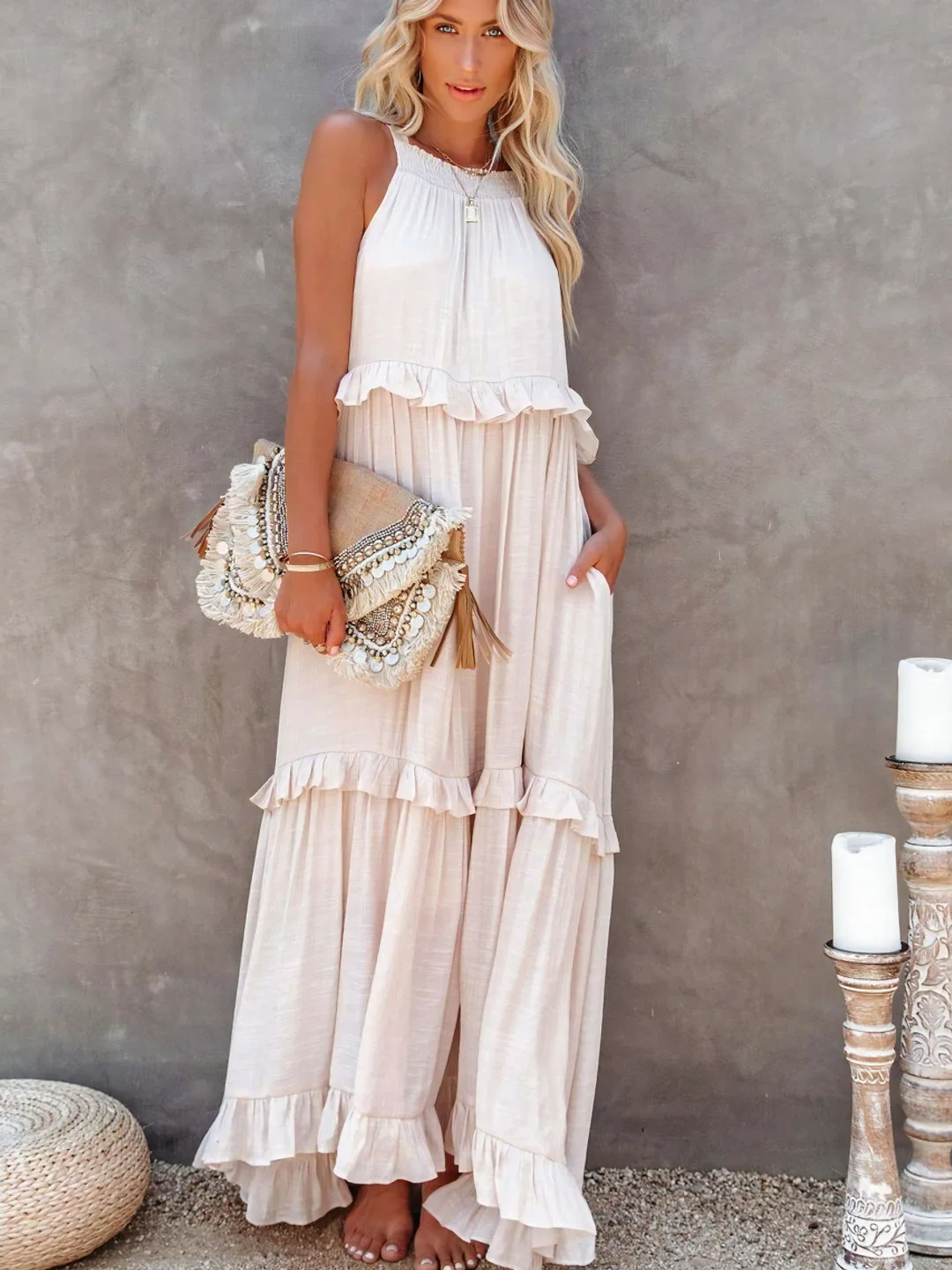 Mabel - Elegante en Lichte Maxi Jurk