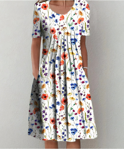 Clementine - Elegante Bloemenjurk