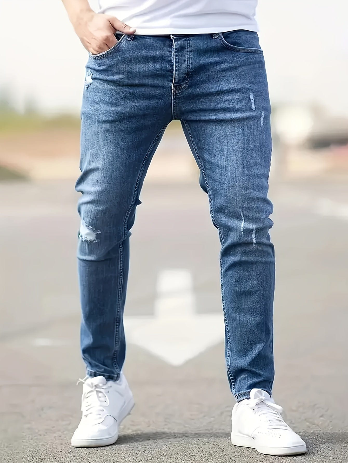 Alex - Trendy Versleten Jeans