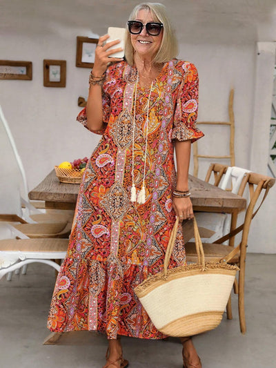 Gene - Luchtige Boho Midi Jurk