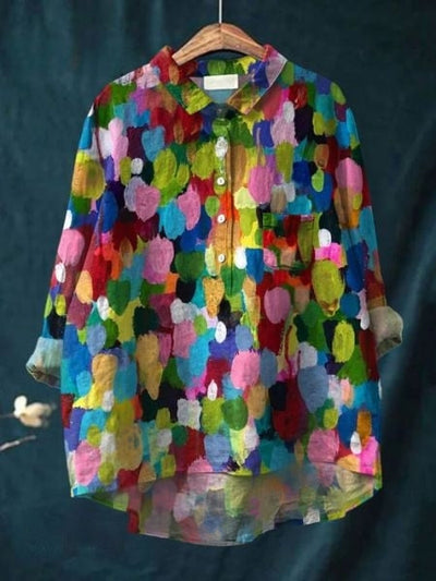 Lila - Elegante Bloemenblouse