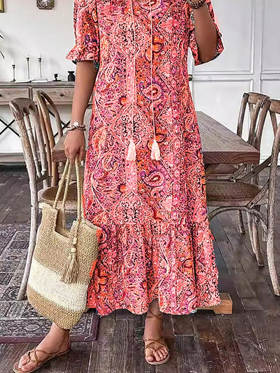 Gene - Luchtige Boho Midi Jurk