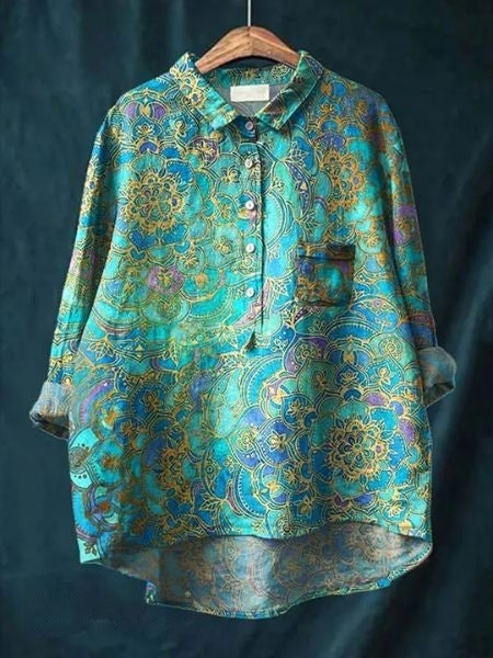 Lila - Elegante Bloemenblouse