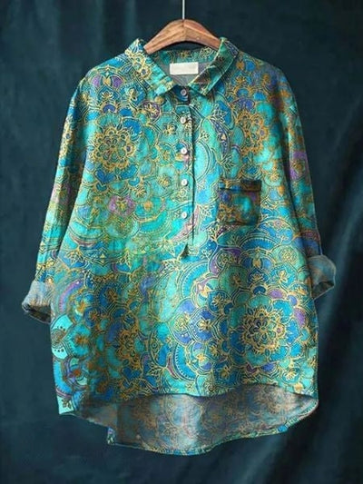 Lila - Elegante Bloemenblouse