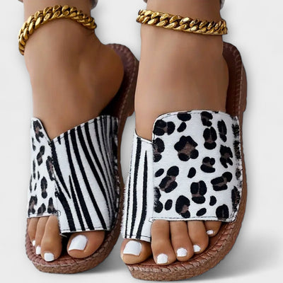 Lyan - Bicolor Luipaard Slippers