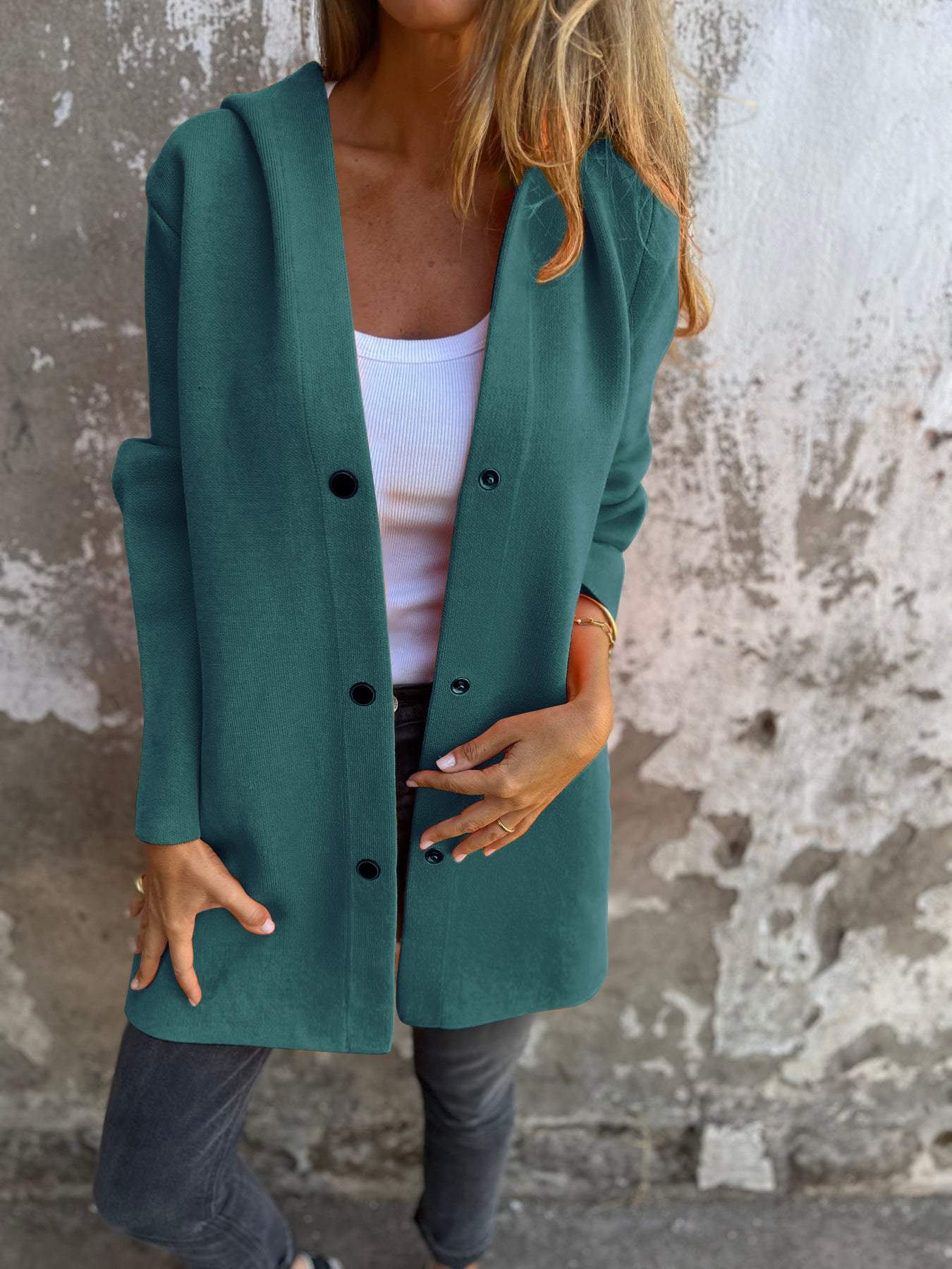 Appolinia - Casual Cardigan met Kap