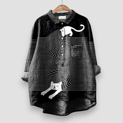 Sontje - Blouse voor vrouwen met hondenprint