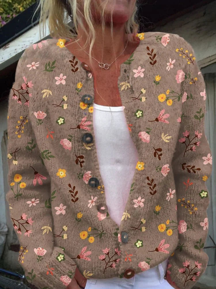 Amelie - Elegante Bloemen Cardigan