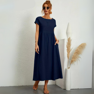 Isla - 100% Puur Katoenen Casual Midi-Jurk