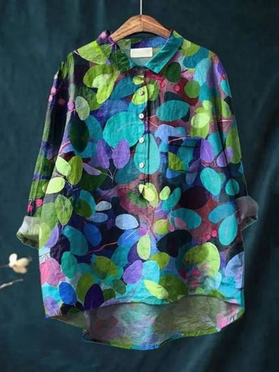 Lila - Elegante Bloemenblouse