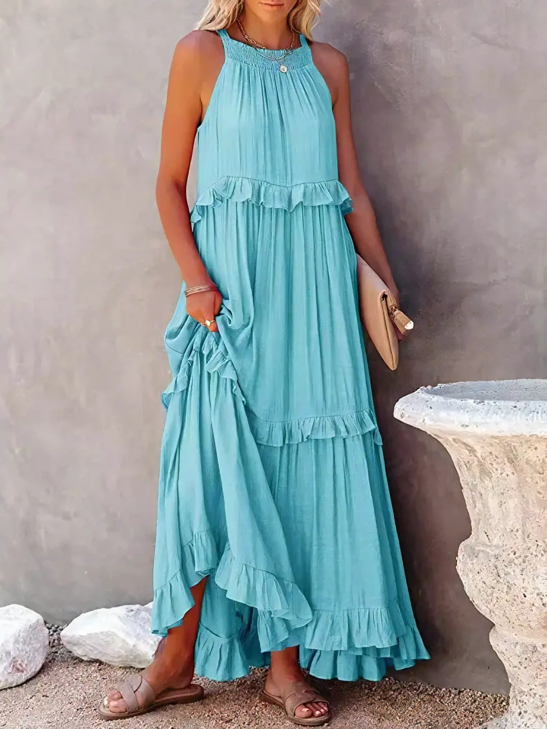 Mabel - Elegante en Lichte Maxi Jurk