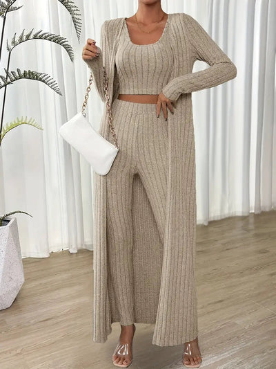 Solène - Chic Geribbelde Set
