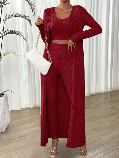 Solène - Chic Geribbelde Set