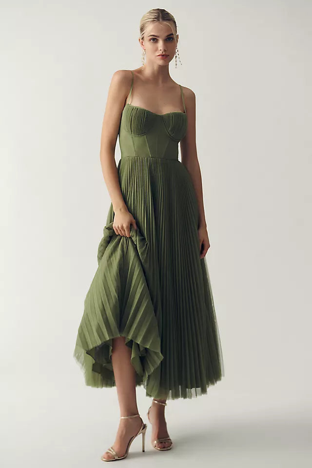 Claire - Elegante Plissé Jurk