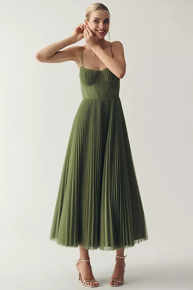 Claire - Elegante Plissé Jurk