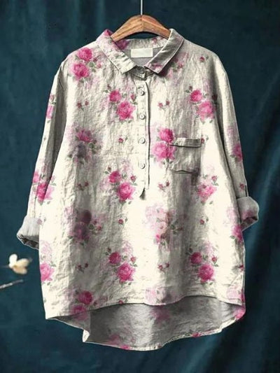 Lila - Elegante Bloemenblouse