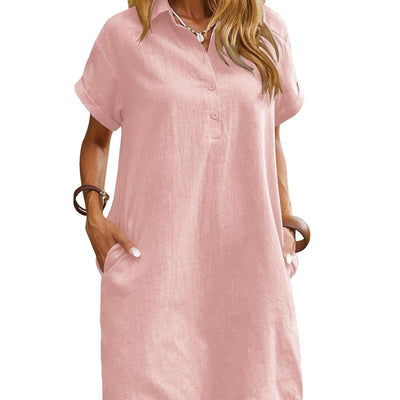 Maren - Casual Zomerjurk met Korte Mouwen
