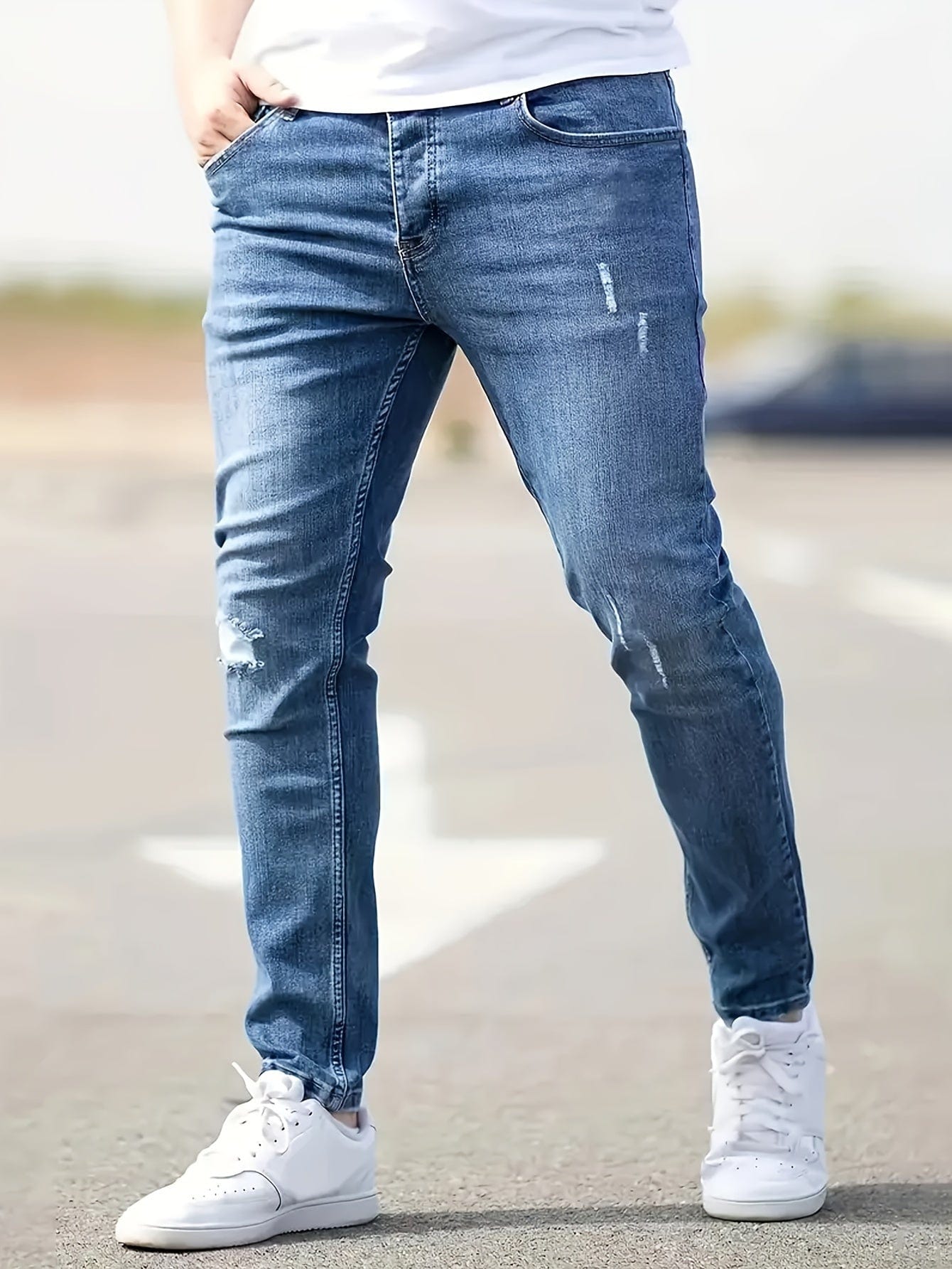Alex - Trendy Versleten Jeans