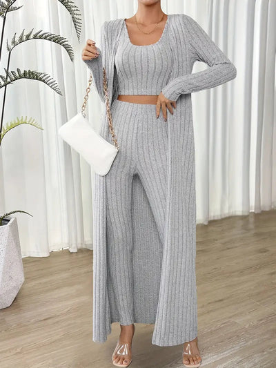 Solène - Chic Geribbelde Set