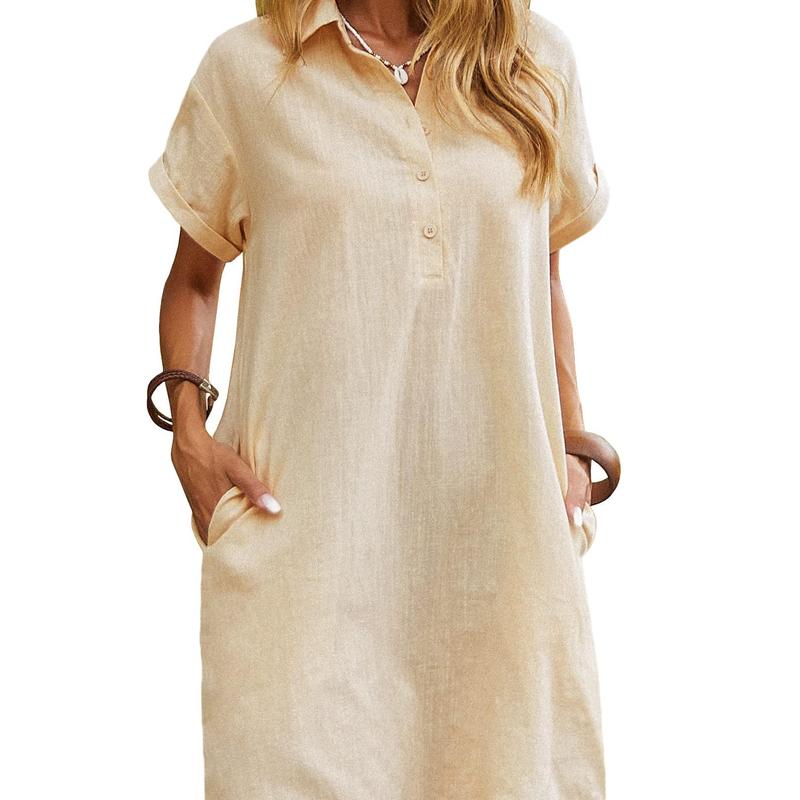 Maren - Casual Zomerjurk met Korte Mouwen